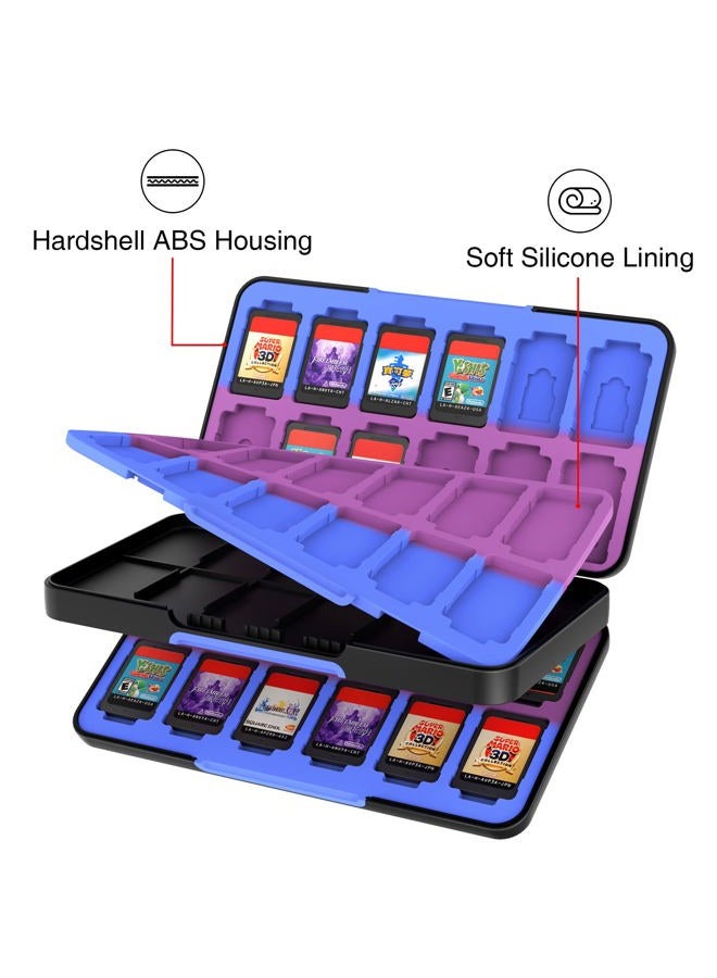 THELIFELICIOUS Switch Game Card Storage Box for Nintendo Switch/Switch OLED/Switch Lite, Gradient Colour Lining Games Card Holder with 48 Game Card Slots & 24 Micro SD Card Slots. - Image 4