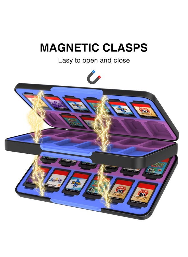 THELIFELICIOUS Switch Game Card Storage Box for Nintendo Switch/Switch OLED/Switch Lite, Gradient Colour Lining Games Card Holder with 48 Game Card Slots & 24 Micro SD Card Slots. - Image 3