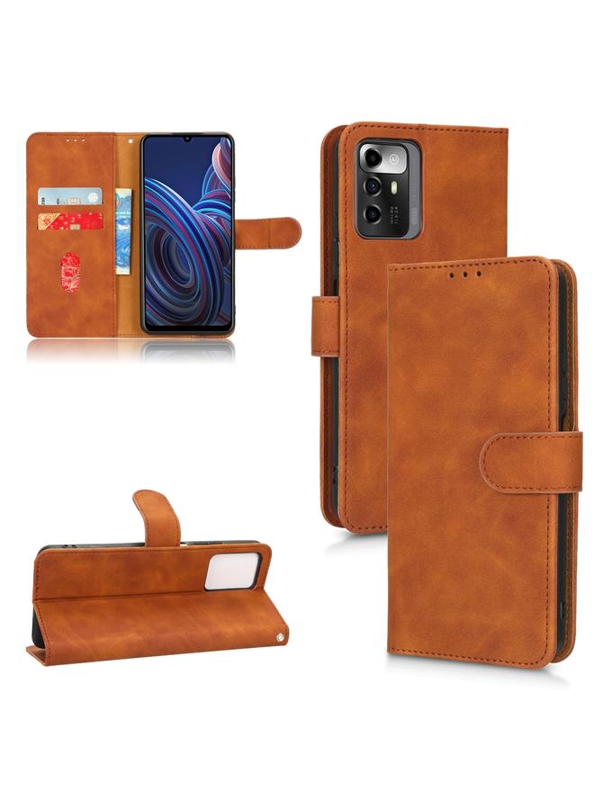 Case For ZTE Blade A72 5G Skin Feel Magnetic Flip Leather Phone Case