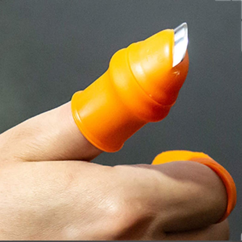 KADEN Thumb Knife Finger Cutter Kitchen Knife Set for Kitchen use Home appliances Kitchen Garlic Peeler for Kitchen Finger Thumb Cutter Pack of 1 - Image 3