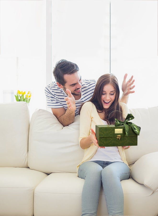 صندوق هدايا فاخر مع قفل - مقاس 25 × 13 × 14 سم | مثالي لتوزيعات الأعياد والمناسبات مثل الزفاف - أعياد الميلاد - يوم الأم - يوم الأب - Image 3