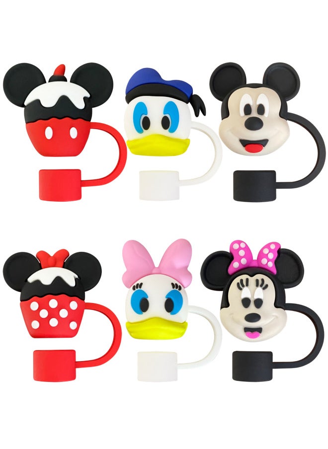 138 Straw Cap 3D Stereo Straw Dust Plug 10mm Universal Food Grade Soft Glue Straw Cute Protective Cover-Color:No. 2 Hello Kitty 1 Straw Dust Cap