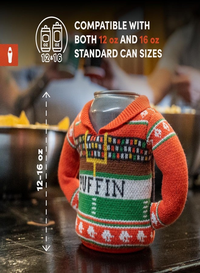 Puffin - The Sweater Christmas Sweater - Insulated 12 oz Can Cooler I Beer Bottle & Soda Can Insulator, Keep Drinks and Beverages Cold - Game Day - Image 5