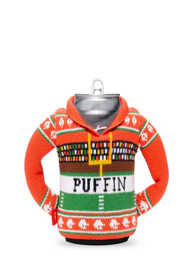 Puffin - The Sweater Christmas Sweater - Insulated 12 oz Can Cooler I Beer Bottle & Soda Can Insulator, Keep Drinks and Beverages Cold - Game Day - Image 1