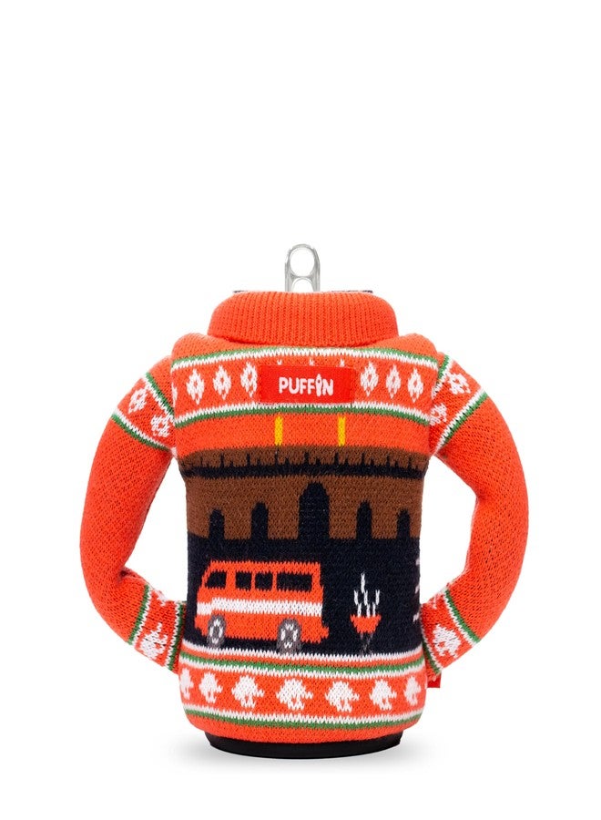 Puffin - The Sweater Christmas Sweater - Insulated 12 oz Can Cooler I Beer Bottle & Soda Can Insulator, Keep Drinks and Beverages Cold - Game Day - Image 3