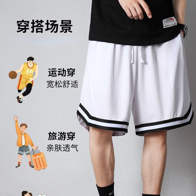 Basketball Shorts Men'S Sports Loose Fashion Brand Boys Quick-Drying American Men'S Ice Silk Beach Fitness Shorts - Image 5