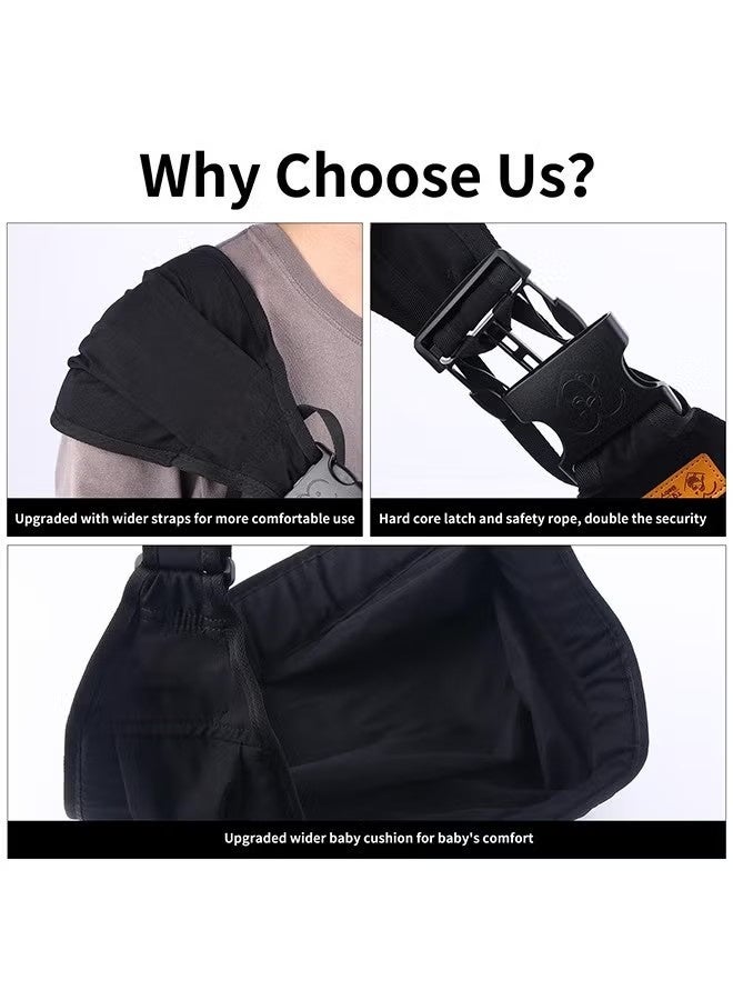 Happy D Baby Carrier, Portable Toddler Sling Adjustable Baby Sling Carriers from Newborn Baby Wrap Carrier, Comfortable Portable Breathable Carrier Wrap for Newborn, Infant, Toddler, 0-36 Months - Image 2
