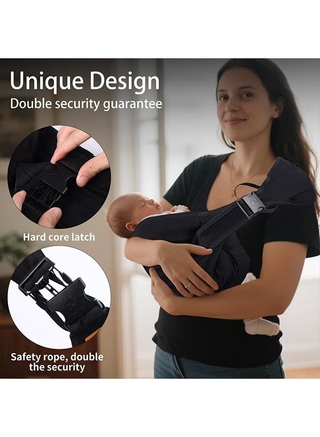 Happy D Baby Carrier, Portable Toddler Sling Adjustable Baby Sling Carriers from Newborn Baby Wrap Carrier, Comfortable Portable Breathable Carrier Wrap for Newborn, Infant, Toddler, 0-36 Months - Image 3