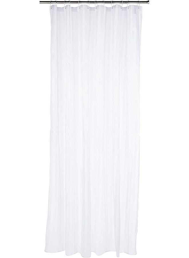 Home Pro ستارة استحمام بوليستر هوم برو 180x200 سم بيضاء - Image 1