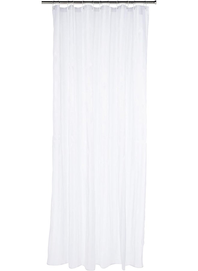 Home Pro ستارة استحمام بوليستر هوم برو 180x200 سم بيضاء - Image 2