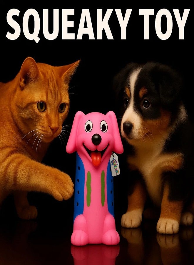 ويستيرن إرا لعبة وجه كلب غربية تصدر صوتاً عند الضغط عليها | لعبة مطاطية ناعمة قابلة للمضغ للجراء والكلاب | لعبة صوتية تفاعلية للعض والشد والجلب | تصميم كرتوني مضحك مع صفارة مدمجة (النوع 7) - Image 2