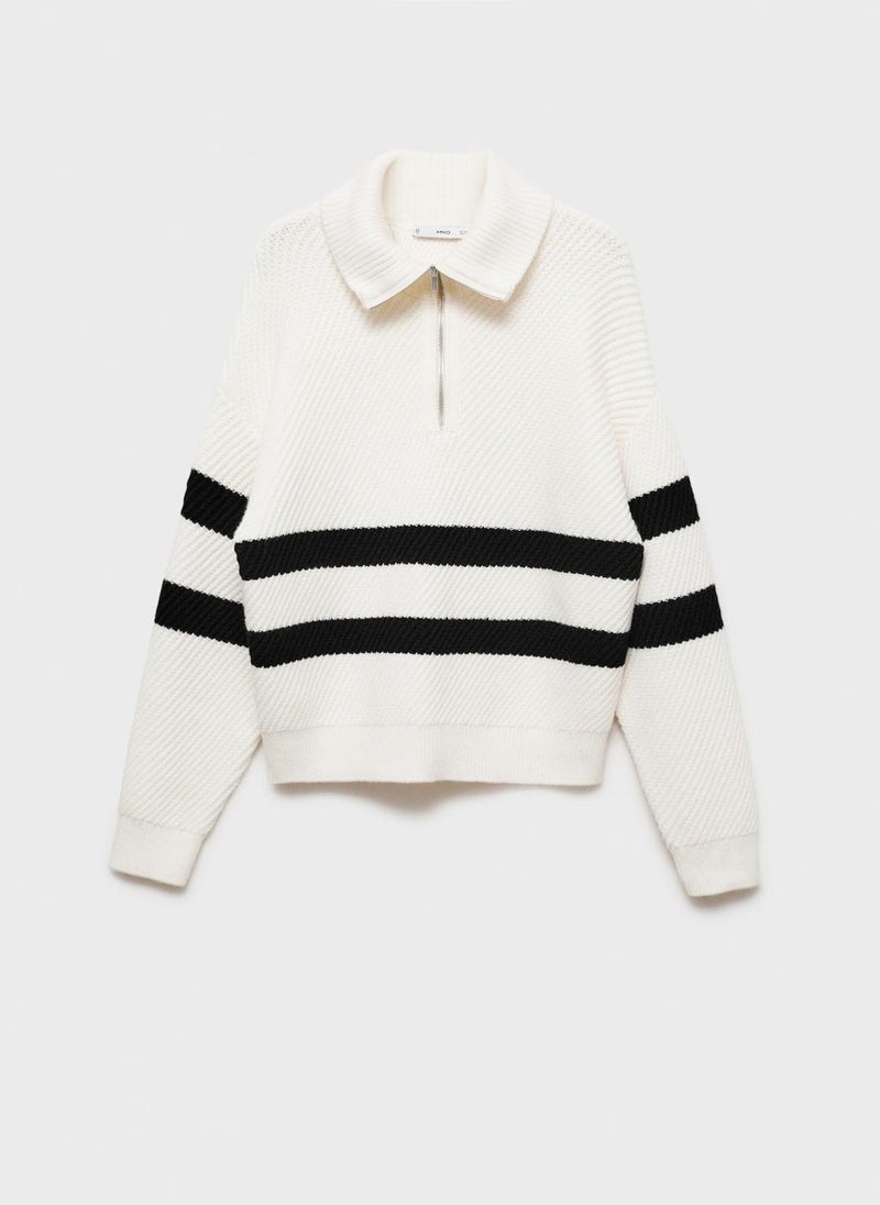 MANGO Striped Ribbed-Knit Sweater  - Image 5