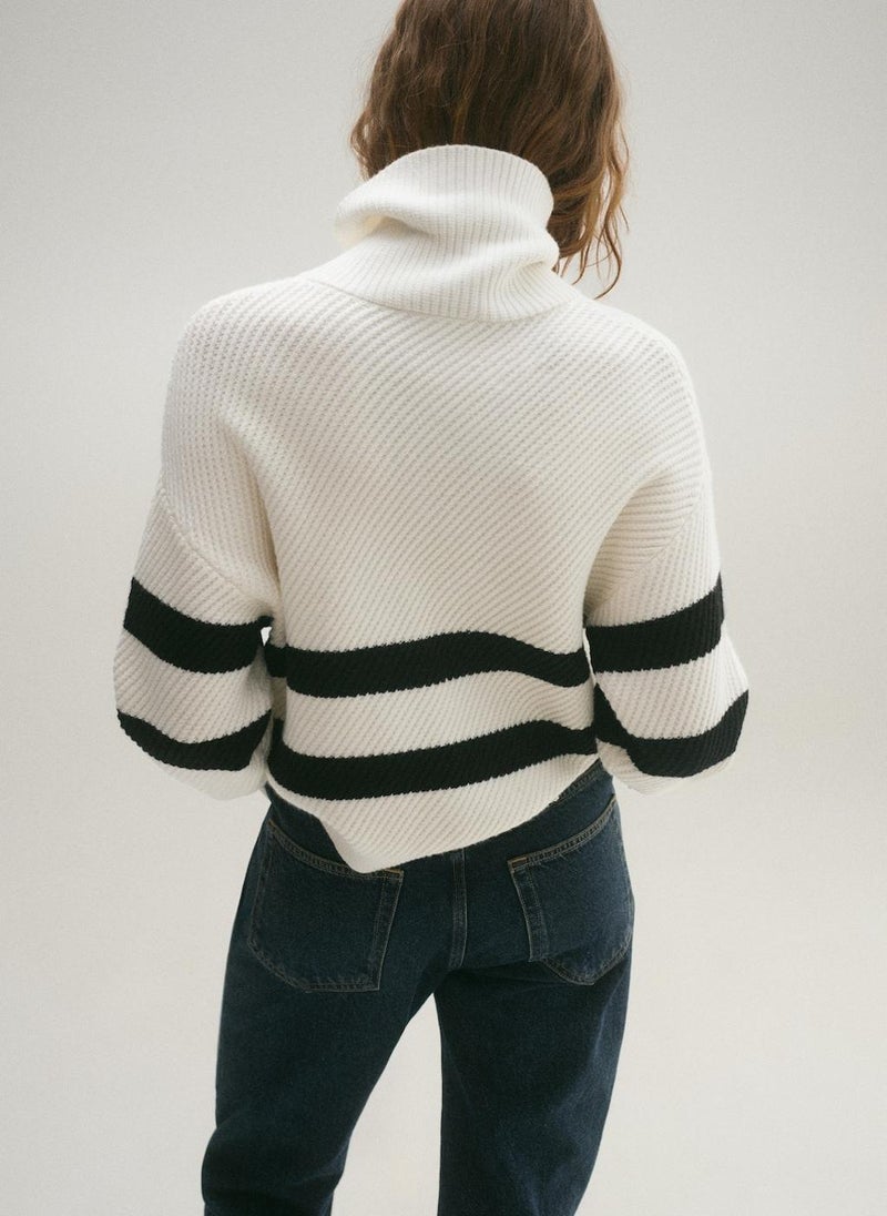 MANGO Striped Ribbed-Knit Sweater  - Image 2