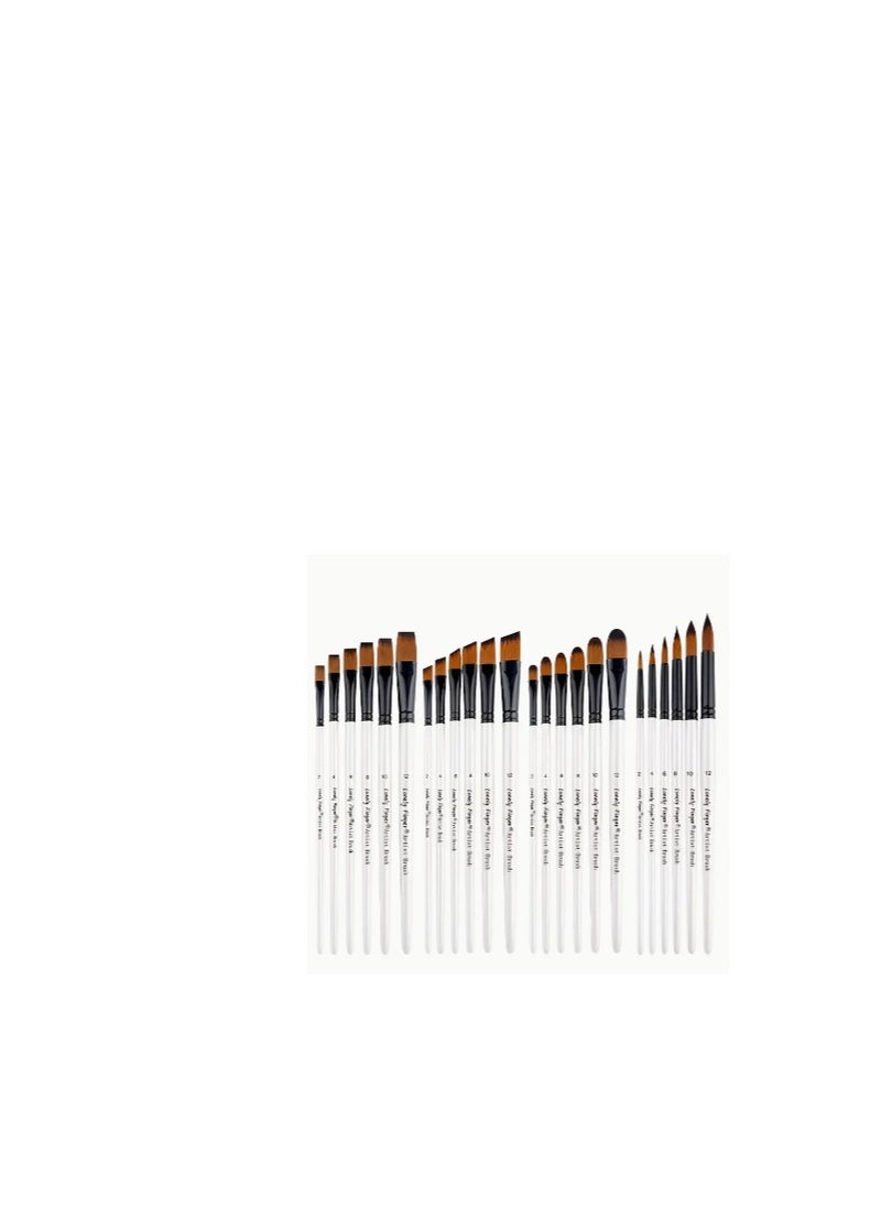 Keep Smiling Keep Smiling Flat Tip Paint Brush Pack of 6, Artist Paint brushes, Easy Use and Maintenance, Suitable For Detail Painting Flat Paint Brushes Sets, White  - Image 5