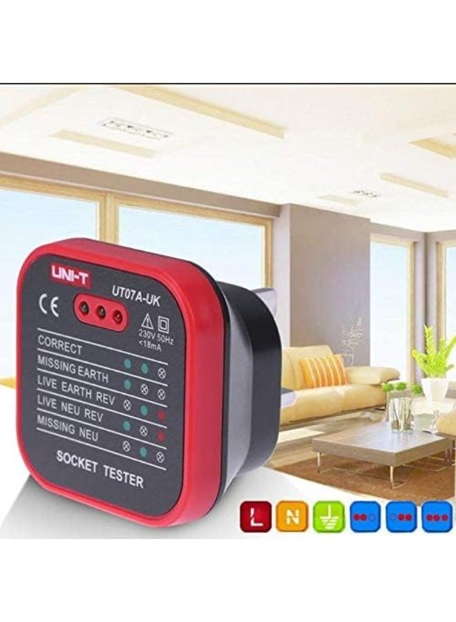 UNI-T Ut07A, Socket Tester 230Vac - Image 2