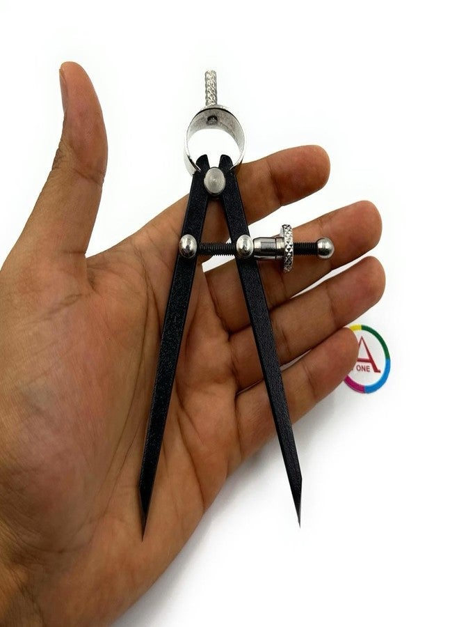 Aone Spring Adjustable Compass Divider 4" Fine Point Black Powder Coated Precision Measuring for Jewellery Marking, Scribing, Craftsman, Architect, Artist, Carpenter, Model Making & Hobby Crafts DIY - Image 2