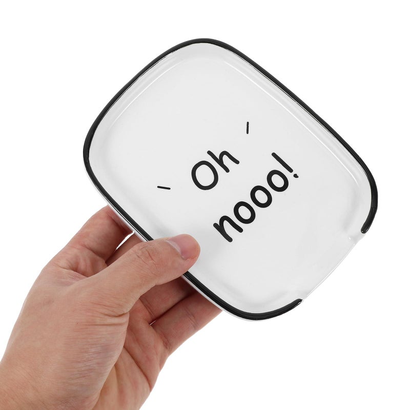 White Ceramic Spoon Rest Square Kitchen Utensil Holder For Countertop - Image 5