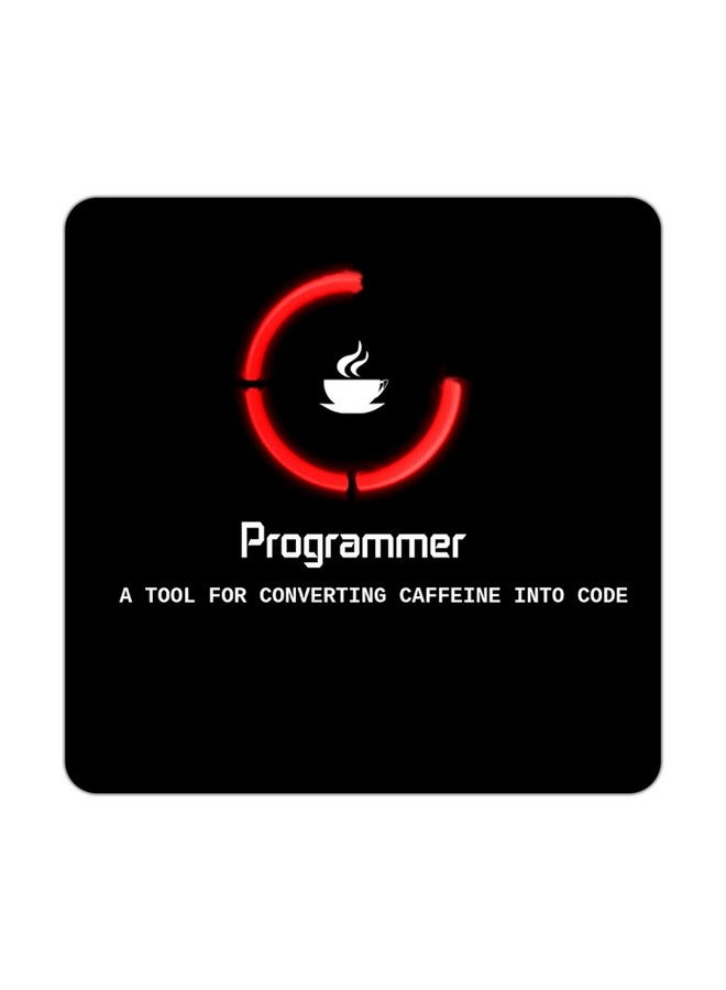 ASHVAH Programmer a Tool for converting Caffeine into Code Print/Typography Tea/Coffee Mug/Designer Handmade Wooden Coaster Set for Home Kitchen, Office Desk - Set of 4 - Square: 10cm - Image 4