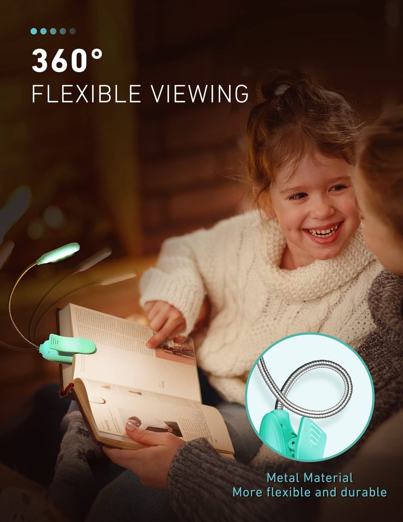 Monotremp Book Lights for Reading at Night in Bed, 80 Hours Runtime Rechargeable Reading Lights for Books in Bed, 3 Brightness Levels Ã— 3 Color Temperatures, 1.3 oz Lightweight - Image 5