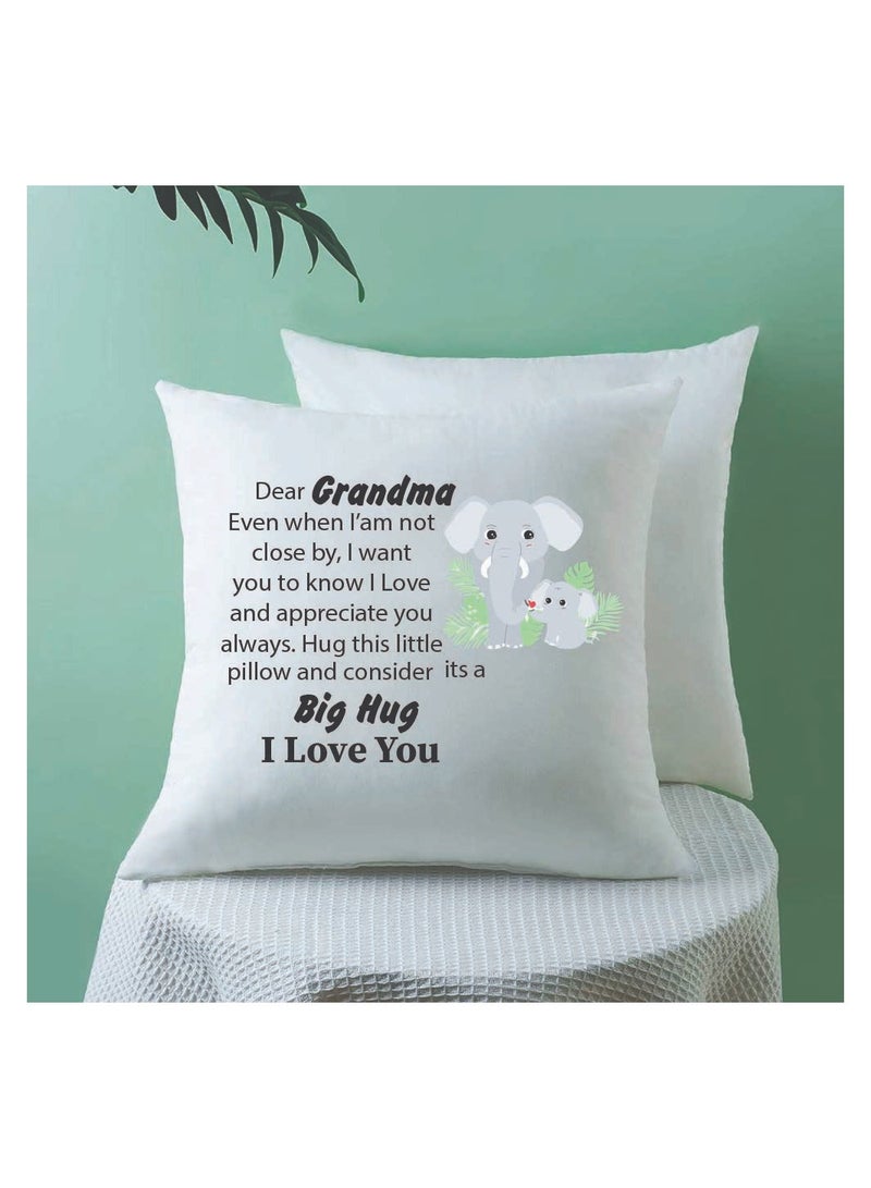 برينت شوب فور مي أغطية وسائد للجدة مقاس 40 × 40 سم - هدايا عيد ميلاد الجدة، هدايا الجدة من الحفيد والحفيدة - غطاء وسادة مزخرف - أفضل هدايا الجدة - Image 4
