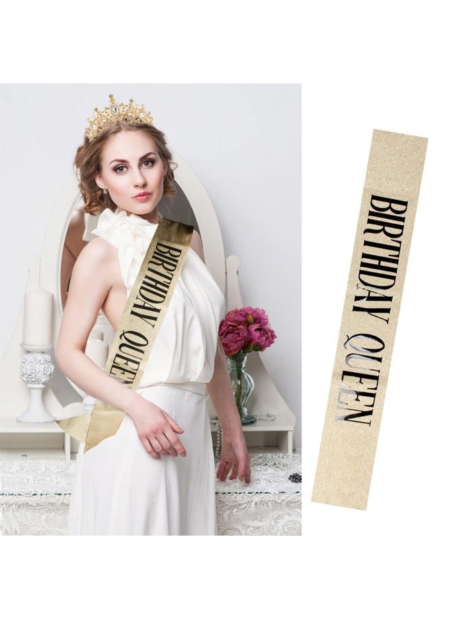 Velscrun Crowns for Women Birthday, Happy Birthday Crown and Tiaras for Women, Happy Birthday Tiara and Sash Set, Happy Birthday Decorations for Women, Birthday Gifts Birthday Accessories for Women - Image 3