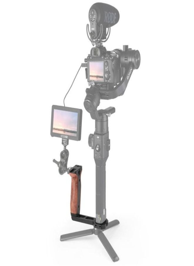SmallRig Wooden Side Handle for DJI Ronin-S/SC/RS 2/RSC 2/ RS 3/RS 3 Pro & ZHIYUN CRANE 2S/2/V2 & MOZA Air 2/AirCorss 2 Gimbals BSS2222B
