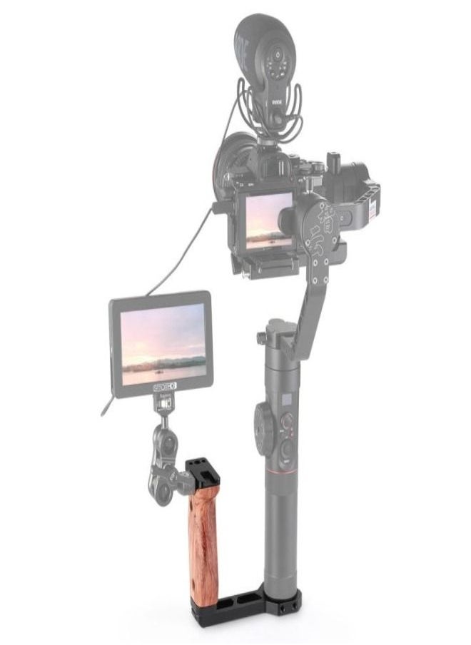SmallRig Wooden Side Handle for DJI Ronin-S/SC/RS 2/RSC 2/ RS 3/RS 3 Pro & ZHIYUN CRANE 2S/2/V2 & MOZA Air 2/AirCorss 2 Gimbals BSS2222B