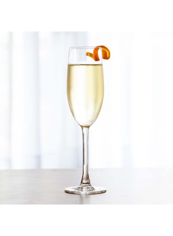 Restaurantware Voglia Nude 8.5 Ounce Champagne Glasses, Set Of 6 Crystal Flute Glasses - Laser-Cut Rim, Dishwasher-Safe Stemware, Fine-Blown Crystal Champagne Flutes, For Special Occasions or Everyday  - Image 5