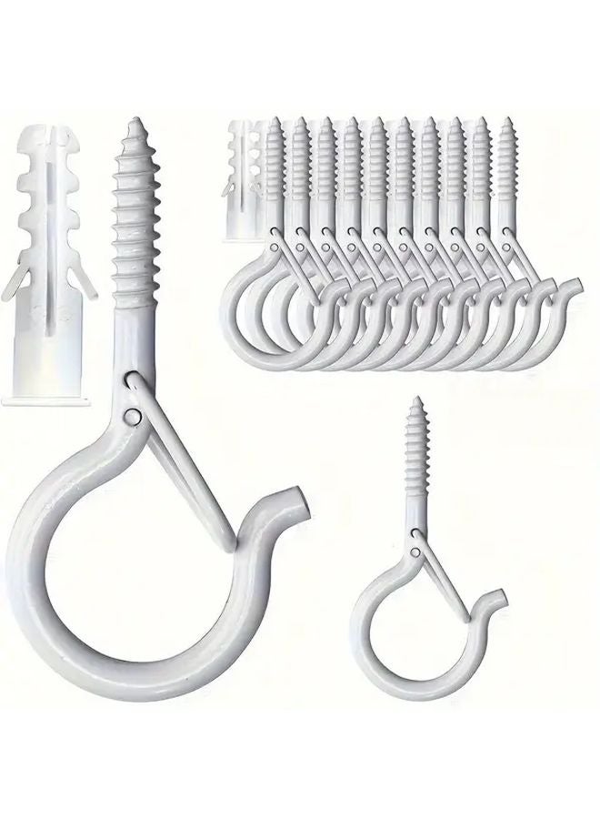 24pcs Heavy Duty Metal S Hooks Anti Loss Quick Release Screws For Outdoor String Lights - Image 2