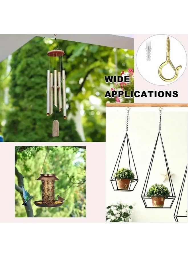 24pcs Heavy Duty Metal S Hooks Anti Loss Quick Release Screws For Outdoor String Lights - Image 3