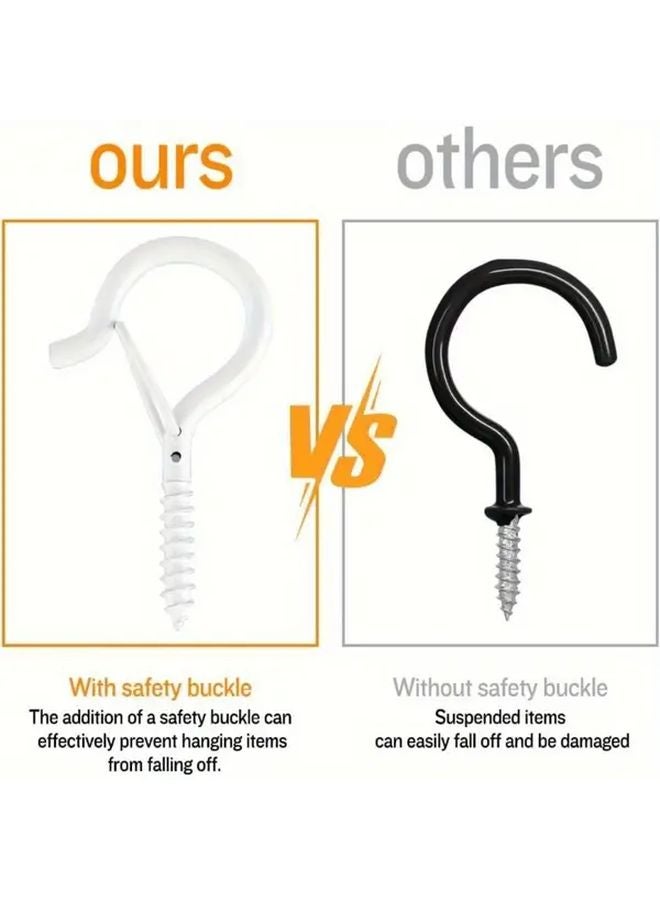 24pcs Heavy Duty Metal S Hooks Anti Loss Quick Release Screws For Outdoor String Lights - Image 5