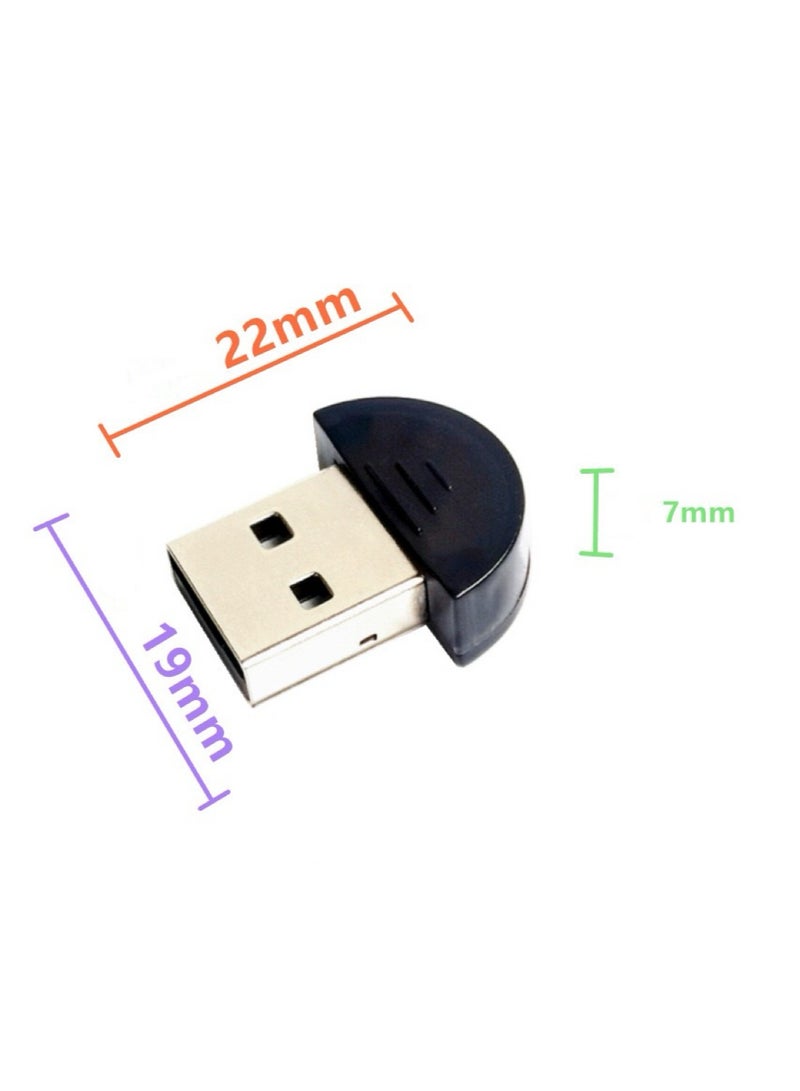 Mini USB 2.0 Wireless Bluetooth Dongle Black ( 22mm x 19mm x 7 mm) - Image 5