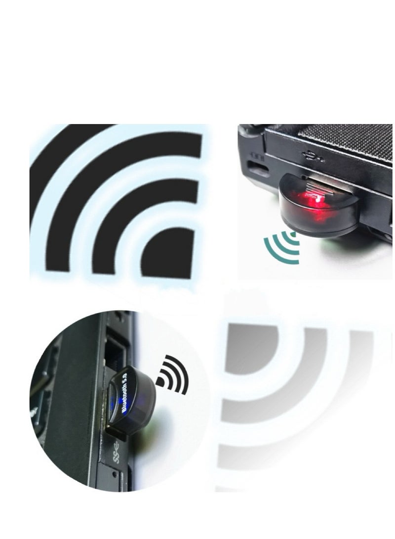 Mini USB 2.0 Wireless Bluetooth Dongle Black ( 22mm x 19mm x 7 mm) - Image 3