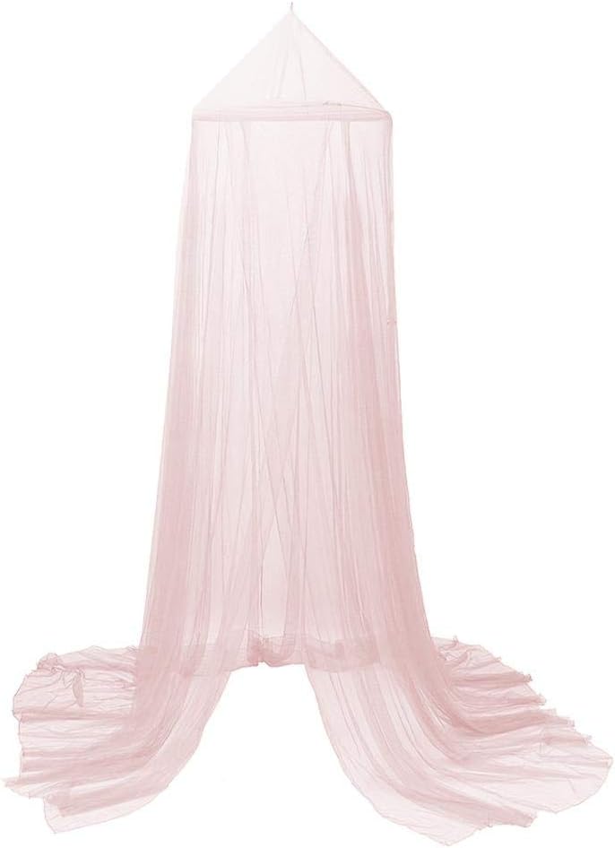 كلاراكو مظلة سرير كلاركو، مظلة سرير دائرية للأطفال الرضع، غطاء شبكي للحماية من الناموس، ديكور غرفة النوم المنزلية (وردي)# - Image 2