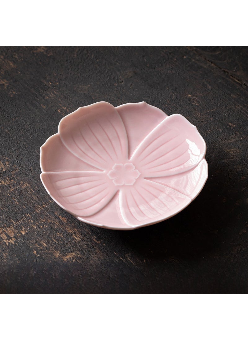 Generic - Vintage Ceramic Tea Tray Creative Lotus Snack PlateGreen Lotus small goblet [cherry powder]] Green Lotus small goblet [cherry powder]] - Image 1