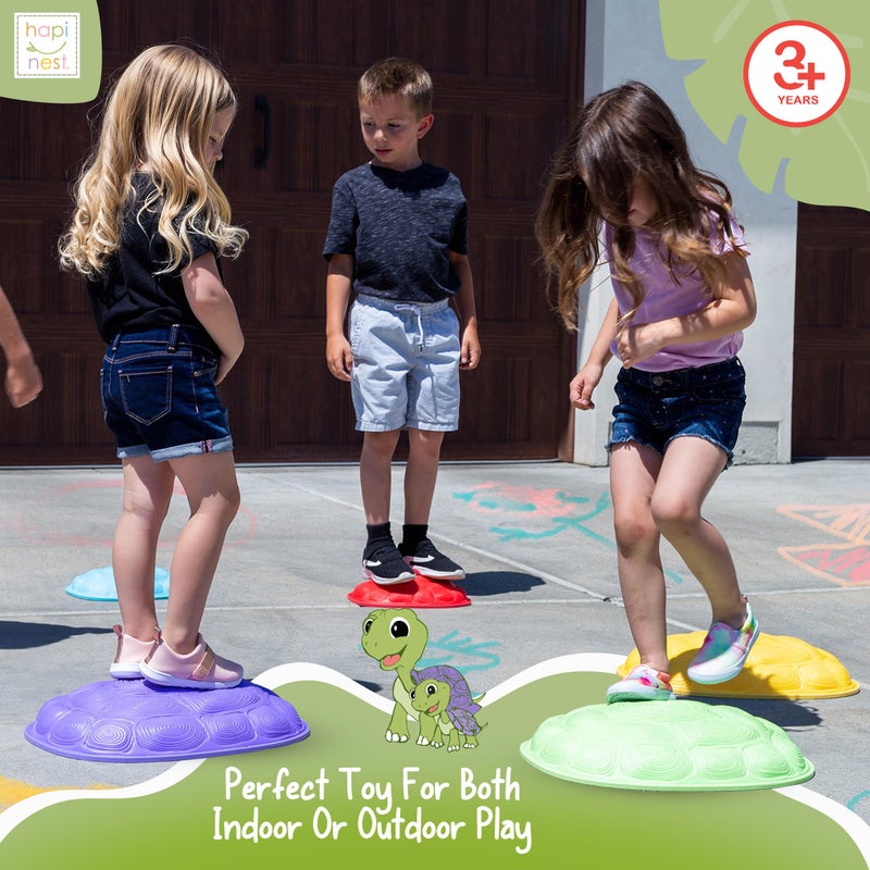Hapinest Turtle Balance Stepping Stones for Kids, Obstacle Course Coordination Game for Kids & Family, Indoor Outdoor Sensory Play Equipment Toys Toddler Stepping Stones Ages 3 4 5 6 7 8 Years and Up - Image 2
