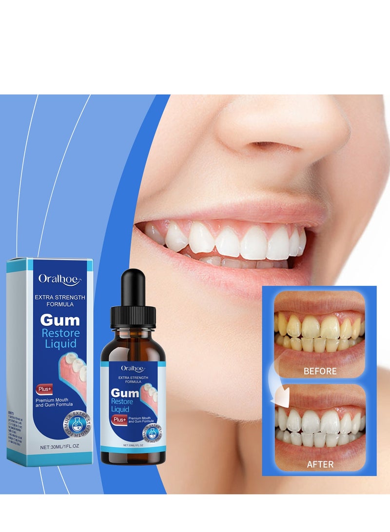 أورالحوي مصل علاج اللثة ، جل إصلاح اللثة ، مصل علاج اللثة ، مصل اللثة ، غسول الفم المنعش للأسنان ، تنظيف الأسنان بعمق ، غسول الفم لاستعادة اللثة للعناية بالفم 30 مل - Image 2