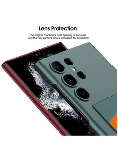 Anmi Samsung Galaxy S24 Ultra Case With Strap, Featuring a Hard PC Back and an Ultra-Thin, Shockproof Cover in Green  - Image 5
