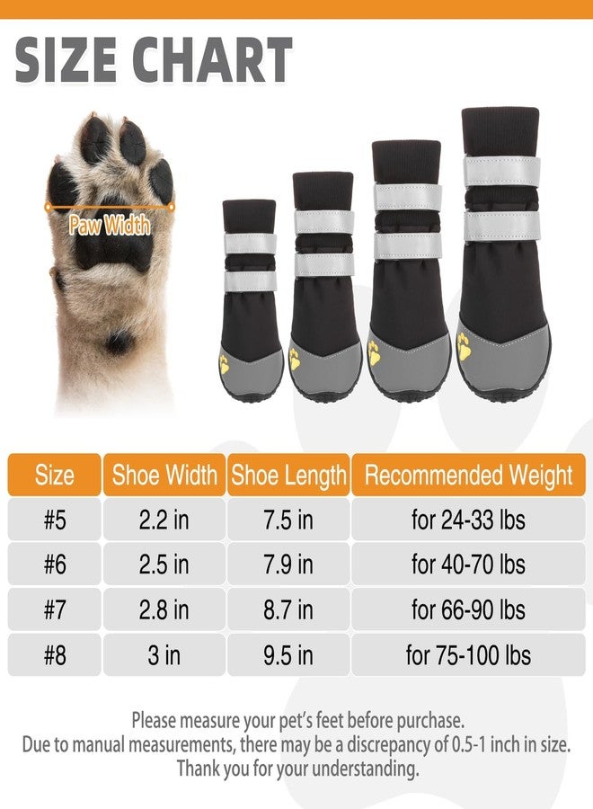 كولتيل أحذية كولتايل للكلاب الكبيرة، أحذية مقاومة للماء ومضادة للانزلاق، تحمي أقدام الكلاب من الانزلاق على الأرضيات الخشبية، مناسبة للمشي في الهواء الطلق على الأرصفة الساخنة والثلج، تمنع لعق القدمين والانزلاق، متوفرة باللون الأسود، مقاس 7 للكلاب الكبيرة جدًا (L/XL). - Image 2