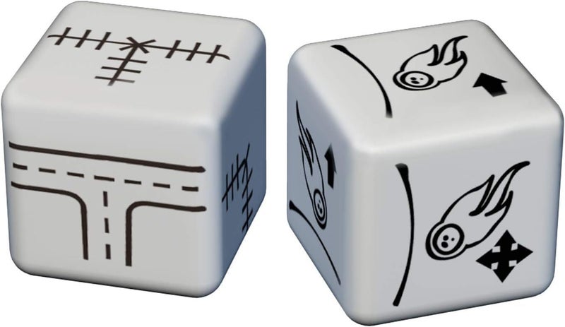 Horrible Guild Railroad Ink: Deep Blue Edition - Roll Dice and Draw Railways and Routes, 7 Rounds to Expand Your Rail Map - Expansion Dice Included Ages 8 & Up (Packaging may vary) - Image 3