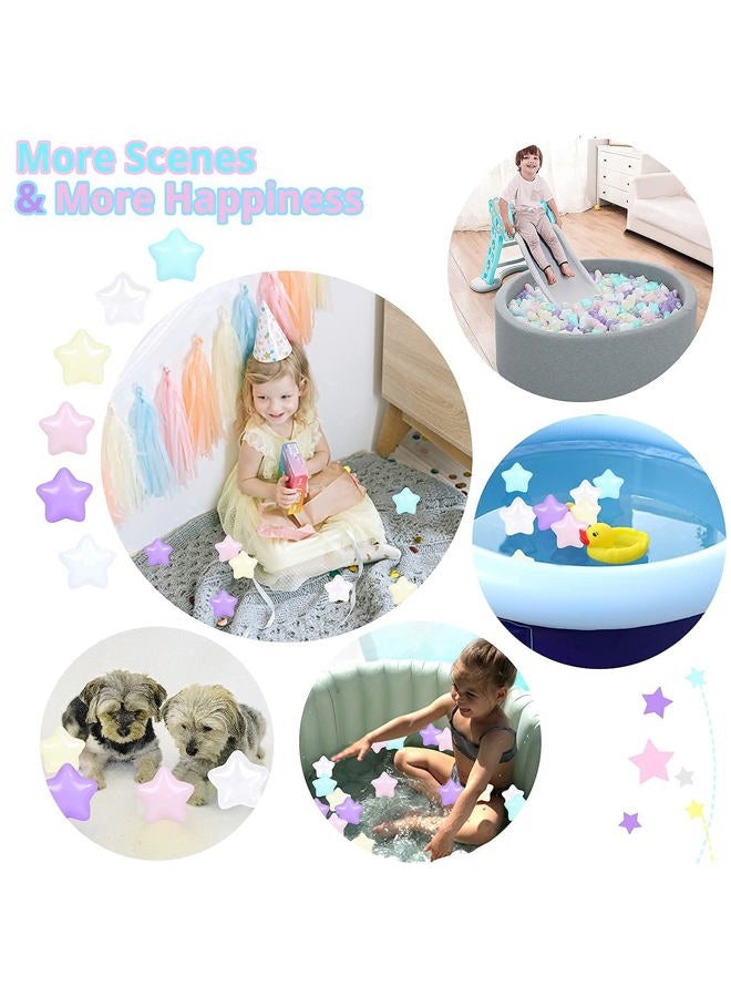 STARBOLO Star Ball Pit Balls - Pack of 100 Macaron Balls BPA&Phthalate Free Non-Toxic Crush Proof Ocean Ball Soft Plastic Balls for 1-5 Years Kids Birthday Pool Tent Party. - Image 4