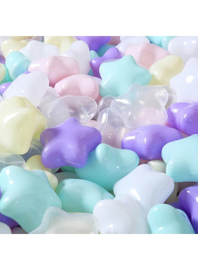 STARBOLO Star Ball Pit Balls - Pack of 100 Macaron Balls BPA&Phthalate Free Non-Toxic Crush Proof Ocean Ball Soft Plastic Balls for 1-5 Years Kids Birthday Pool Tent Party. - Image 2