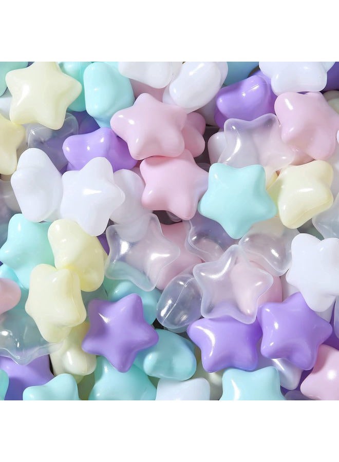 STARBOLO Star Ball Pit Balls - Pack of 100 Macaron Balls BPA&Phthalate Free Non-Toxic Crush Proof Ocean Ball Soft Plastic Balls for 1-5 Years Kids Birthday Pool Tent Party. - Image 1