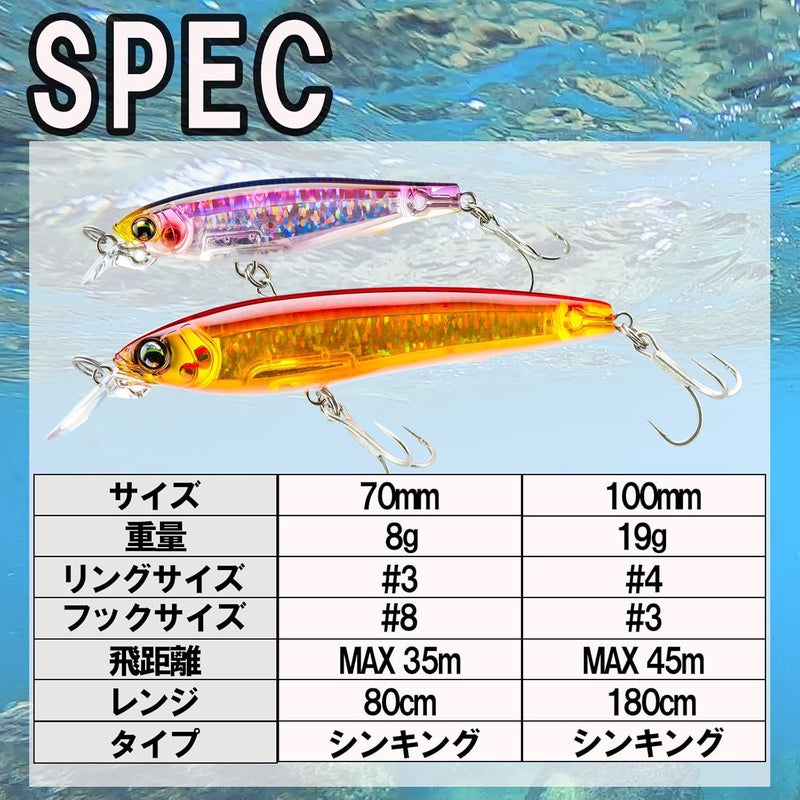 DUEL L-Blue Fix Minnow 70S F1231-HIW Sinking Fishing Lure - Image 4