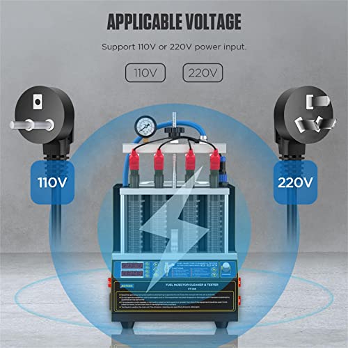 AUTOOL Automotive Motorcycle 4 Cylinder Ultrasonic Wave Injector Cleaner Petrol Injection Tester Cleaning Kit Tester - Image 2
