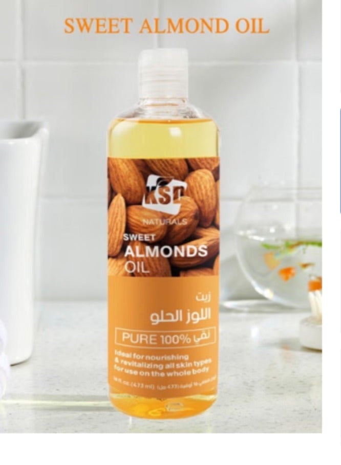 KSD Pure Moisturizing Almond Body Oil Clear 473ml +Miele scalp and hair tonic oil with rosemary and mint extract 59 ml 59 milliliter  - Image 3