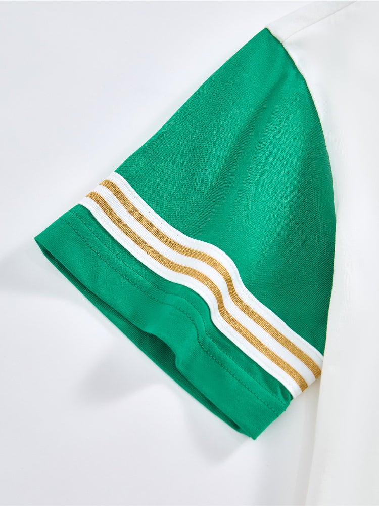 Balabala Unisex Two-Piece Set - Contrast Sleeve T-Shirt And Shorts - Image 3