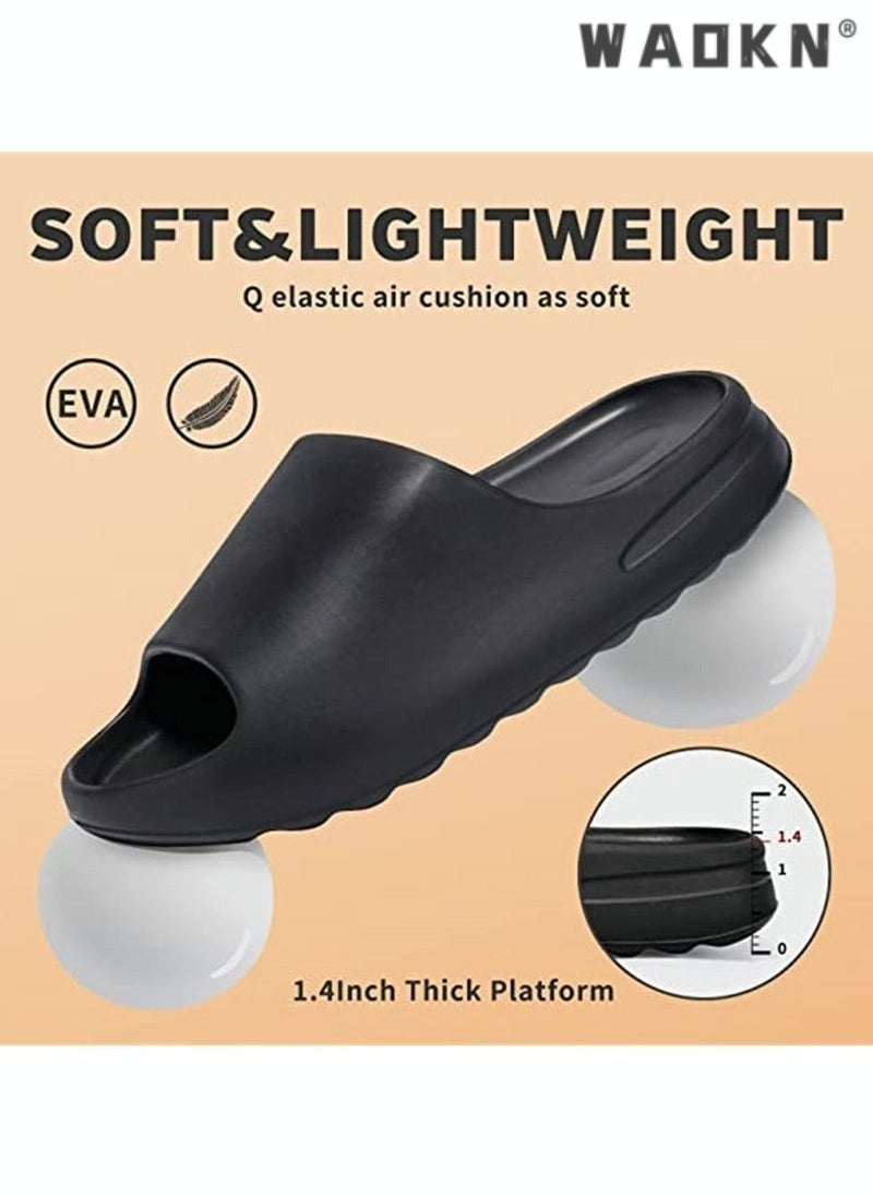 Unisex House Shoes Non-Slip thick Soft Platform Slide Sandals for Women Men Indoor Outdoor Shower Bathroom Slipper for Adult