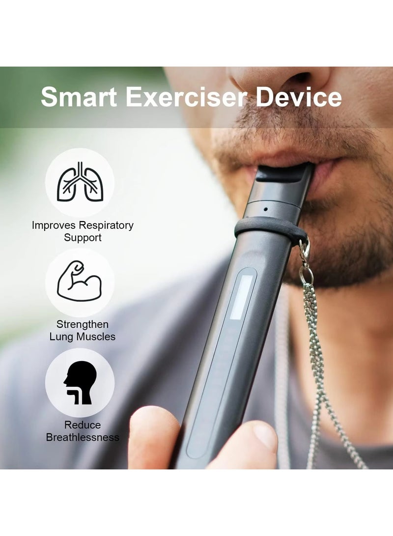 Smart Breathing Trainer, Breathing Exercise Device with Breath Monitor App to Strengthen Breathing Muscles - Image 1