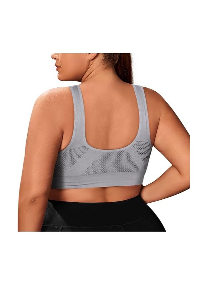 Women Sports Bra Comfortable Sleep Bras No Underwire Seamless Workout Yoga Bra of 3 Pack - Image 3